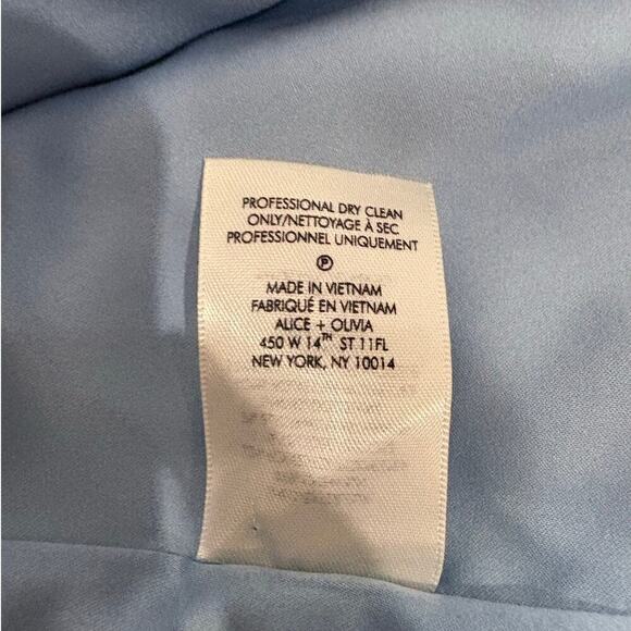 Alice + Olivia Denny Notch Collar Boyfriend Blazer In Chambray Oversized Size 0 - Picture 14 of 14